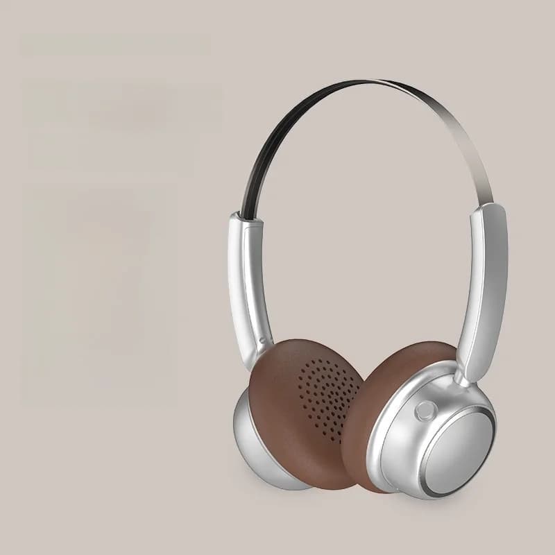 Retro bezdrôtové slúchadlá s Bluetooth, kovovým čelenkom a dlhou výdržou