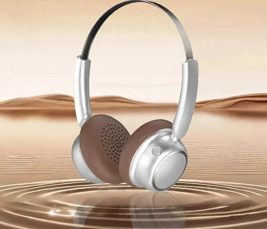 Retro bezdrôtové slúchadlá s Bluetooth, kovovým čelenkom a dlhou výdržou
