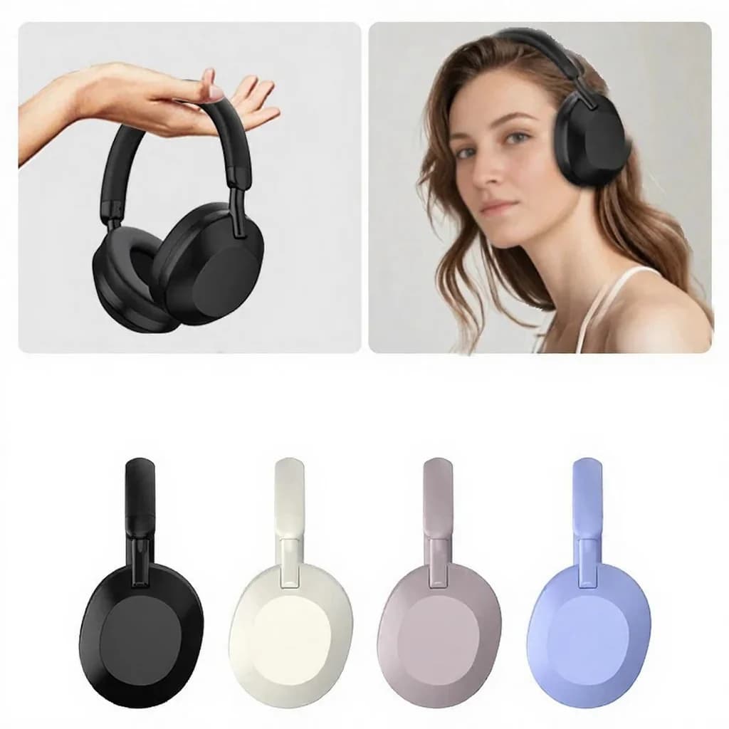 ANC bezdrôtové Bluetooth slúchadlá cez uši s aktívnym potlačením hluku