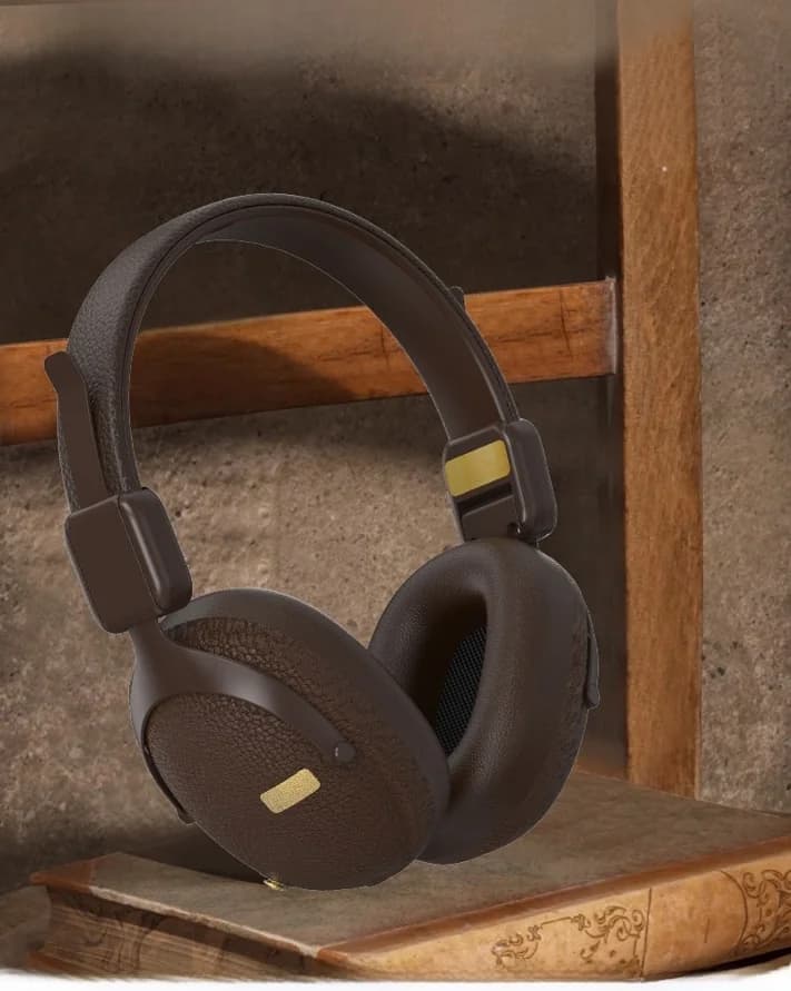 Retro bezdrôtové slúchadlá s Bluetooth 5.4 a dlhou výdržou batérie