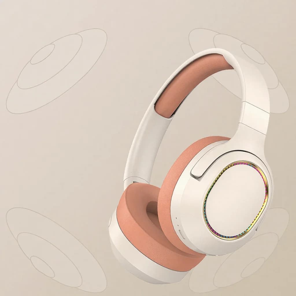 RGB herné slúchadlá bezdrôtové Bluetooth cez uši stereo headset