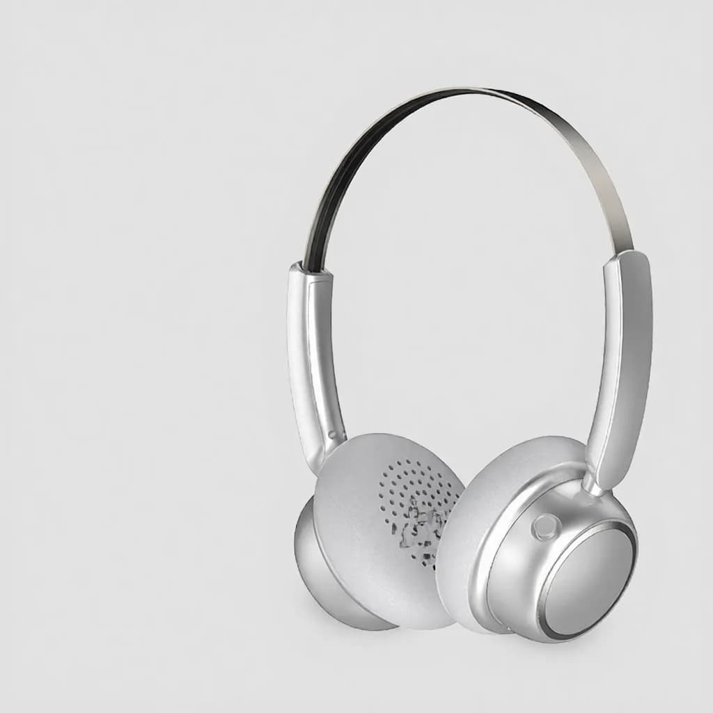 Retro bezdrôtové slúchadlá s Bluetooth, kovovým čelenkom a dlhou výdržou