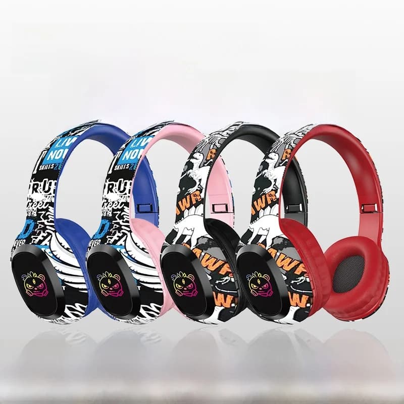 Bezdrôtové slúchadlá cez uši so slotom na TF kartu a Bluetooth