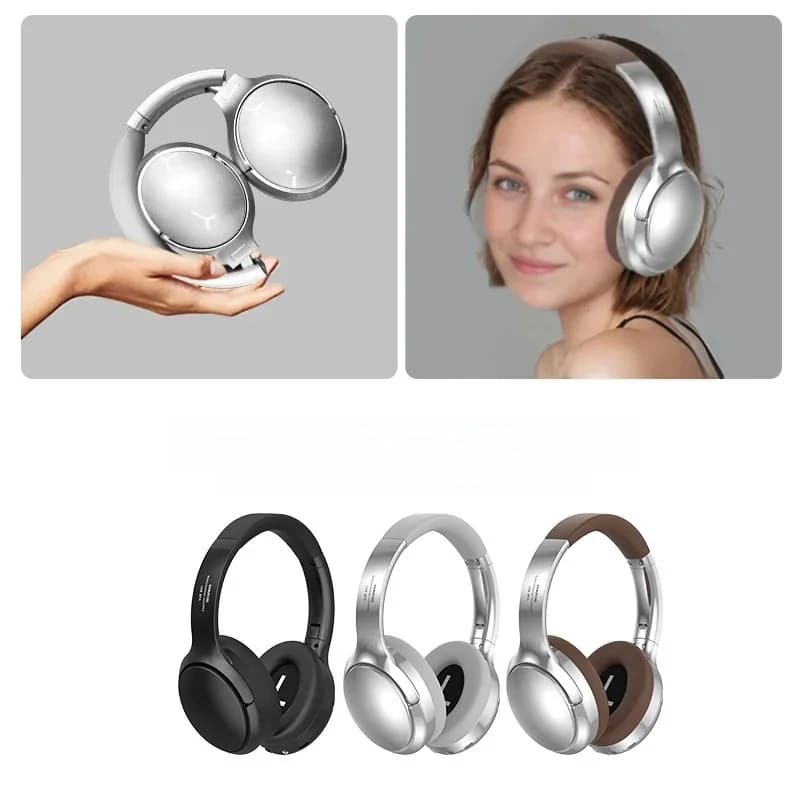 Retro Bluetooth slúchadlá cez uši s FM rádiom a káblovým režimom
