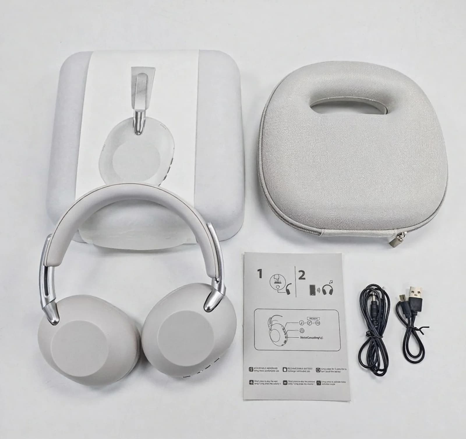 Bezdrôtové slúchadlá cez uši s Bluetooth a aktívnym potlačením hluku