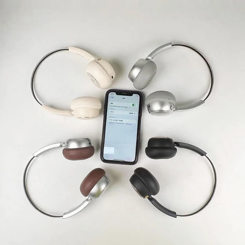 Retro bezdrôtové slúchadlá s náušníkmi, FM rádiom a Bluetooth 5.4