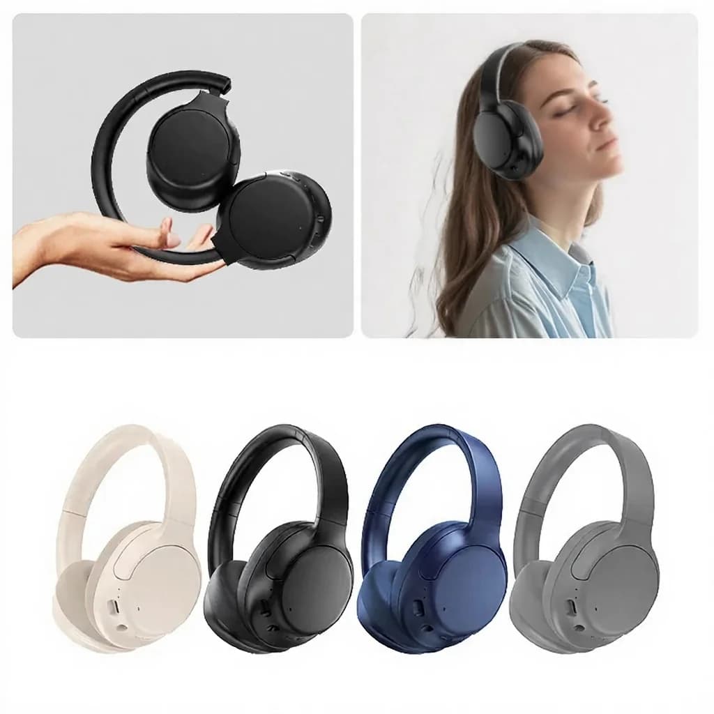 Bezdrôtové Bluetooth slúchadlá s aktívnym potlačením hluku, nad uši, dlhá výdrž batérie
