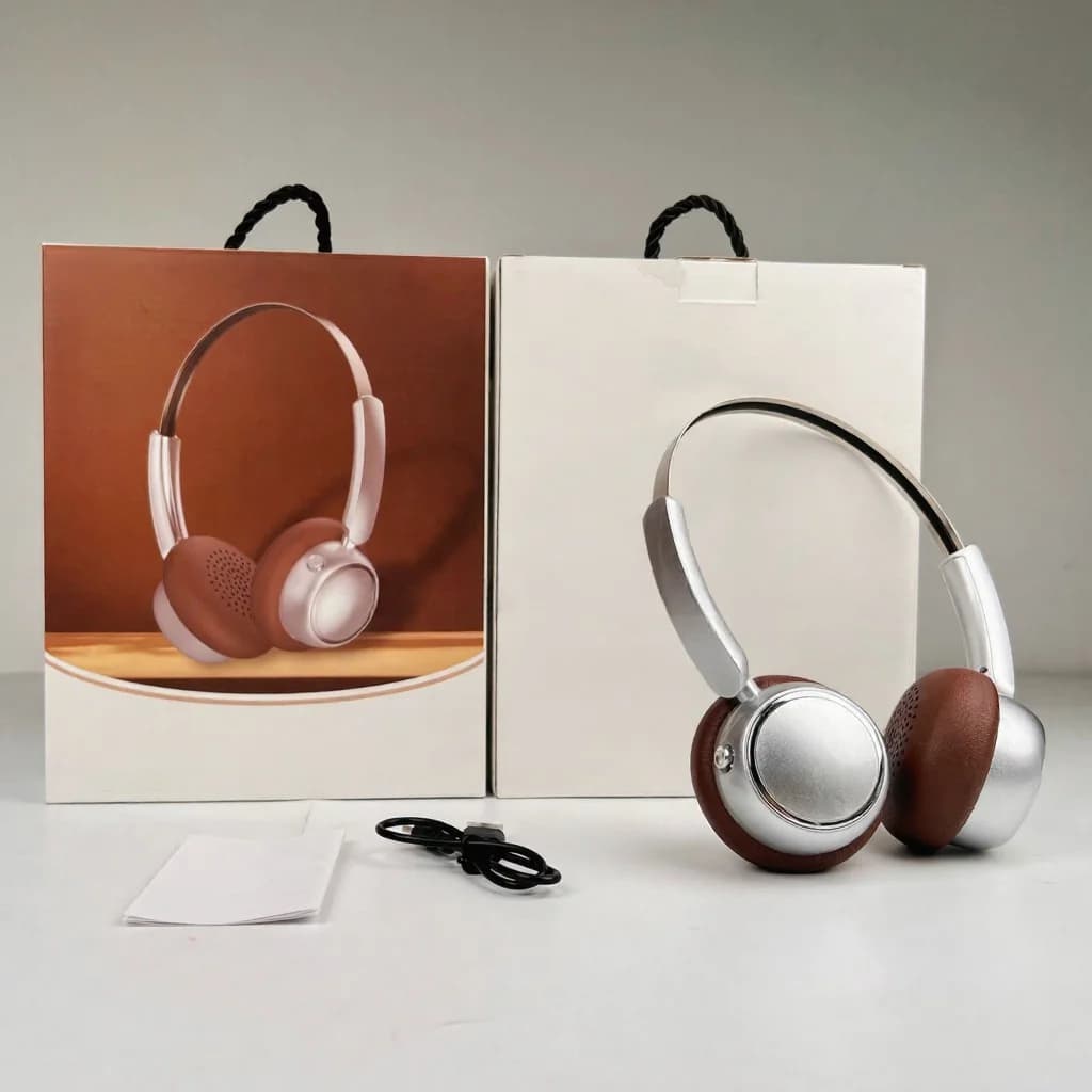 Retro bezdrôtové slúchadlá s FM rádiom a Bluetooth 5.4