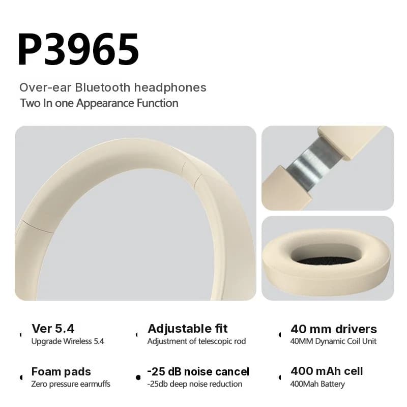 Bezdrôtové Bluetooth slúchadlá s ANC a stereo zvukom