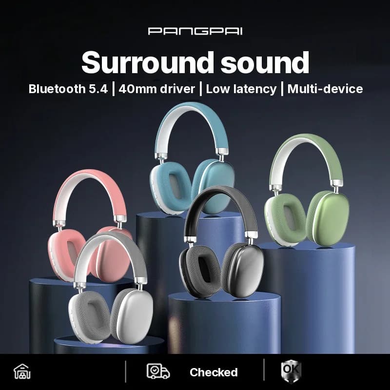 Bezdrôtové slúchadlá cez uši s FM rádiom a slotom na TF kartu