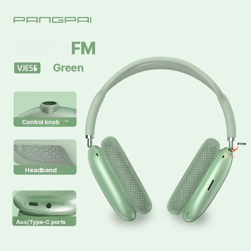 Slúchadlá cez uši Bluetooth 5.4 s otočným ovládačom a FM rádiom