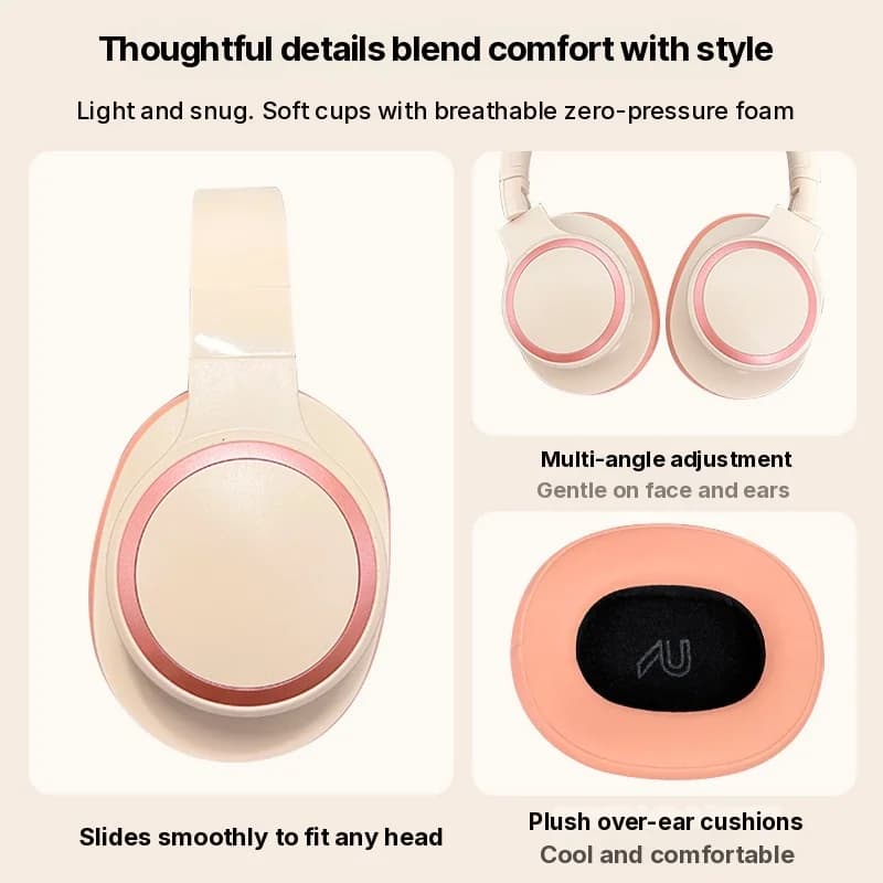 Bezdrôtové Bluetooth slúchadlá cez uši s dlhou výdržou batérie pre hry