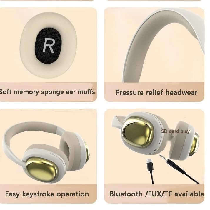 Bezdrôtové náhlavné slúchadlá s Bluetooth 5.3 a dlhou výdržou