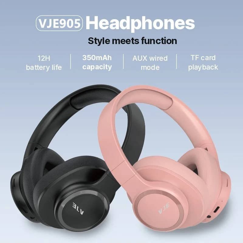 Bezdrôtové slúchadlá cez uši s dlhou výdržou batérie a Bluetooth 5.4