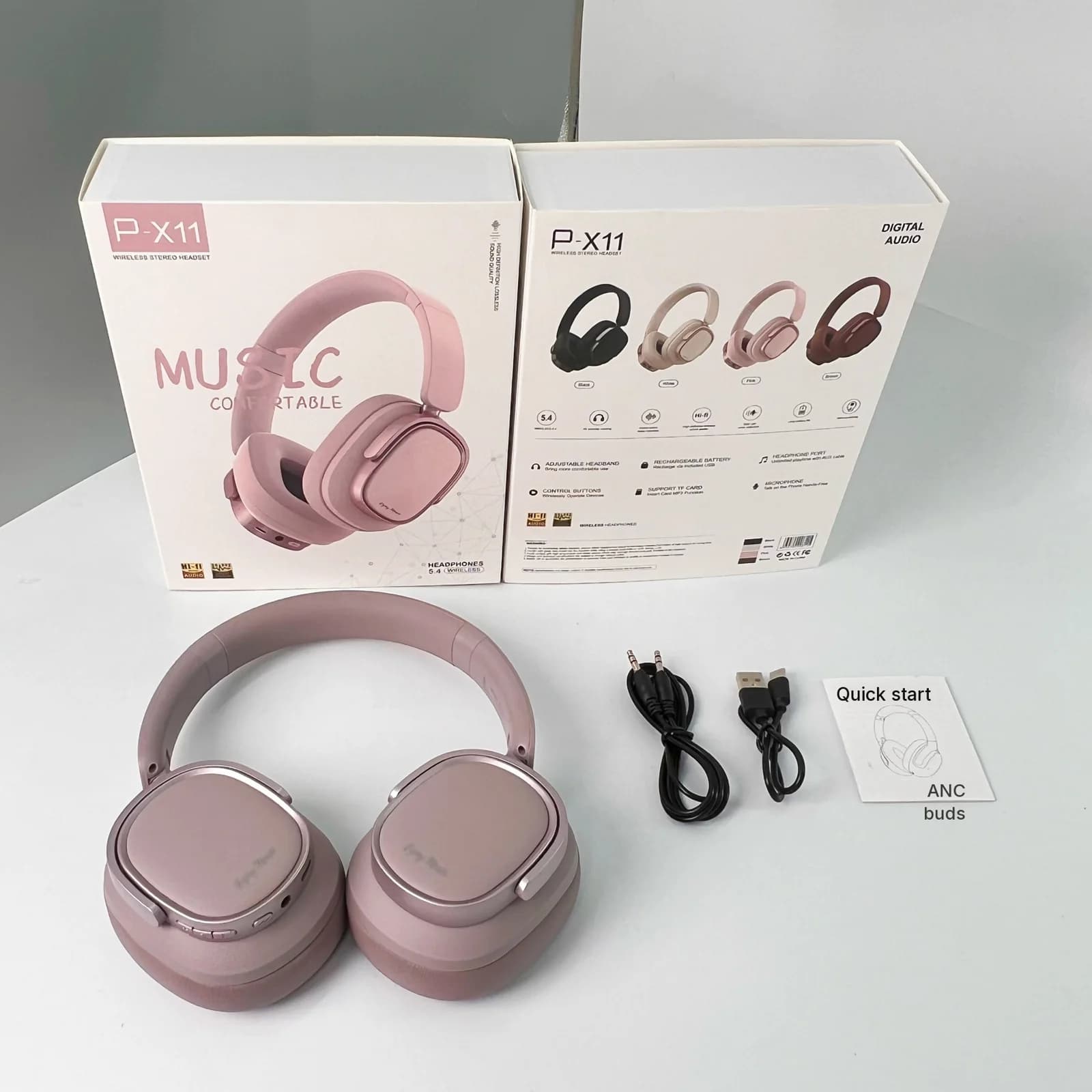 Retro Bluetooth slúchadlá cez uši s aktívnym potlačením hluku