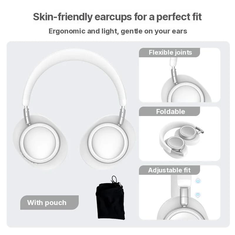 Bezdrôtové Bluetooth slúchadlá s hlbokými basmi a nabíjaním Type-C
