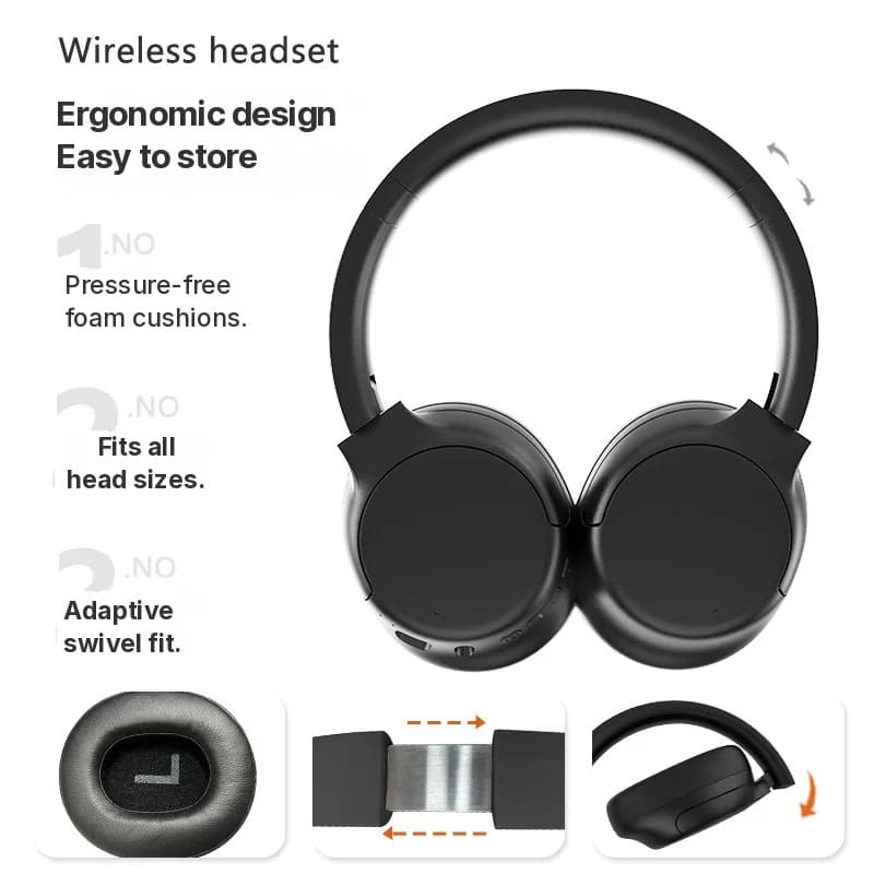 Bezdrôtové Bluetooth slúchadlá s aktívnym potlačením hluku, nad uši, dlhá výdrž batérie
