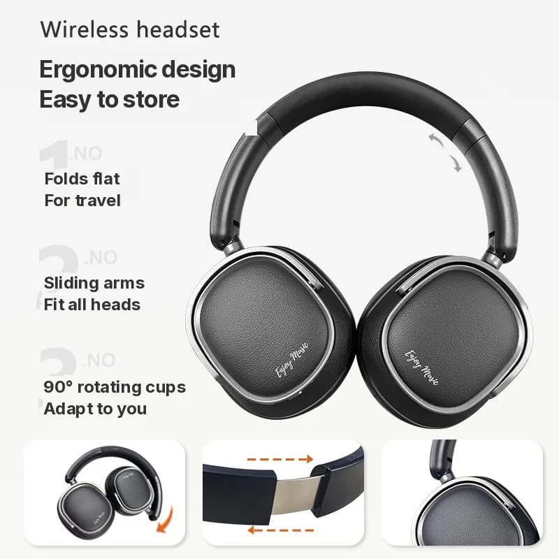 Retro Bluetooth slúchadlá cez uši s aktívnym potlačením hluku
