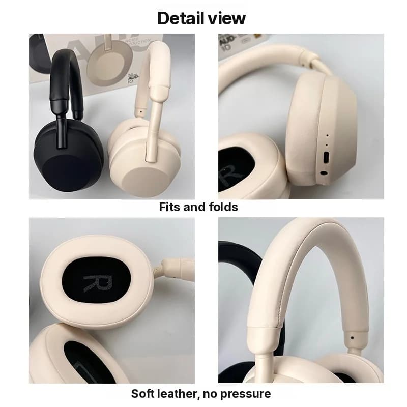 Bezdrôtové Bluetooth slúchadlá cez uši s aktívnym potlačením hluku a stereo zvukom
