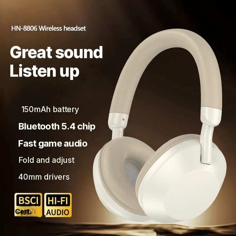 Bezdrôtové slúchadlá s FM rádiom a Bluetooth 5.4