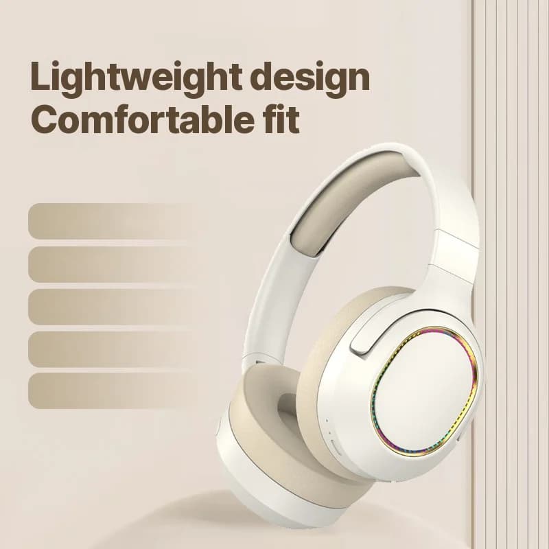 RGB herné slúchadlá bezdrôtové Bluetooth cez uši stereo headset