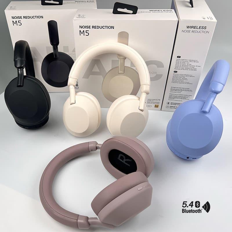 Bezdrôtové Bluetooth slúchadlá cez uši s aktívnym potlačením hluku a stereo zvukom