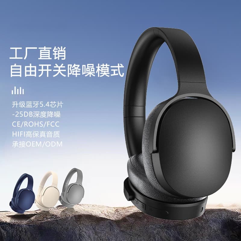 Bezdrôtové Bluetooth slúchadlá cez uši s ANC a dlhou výdržou