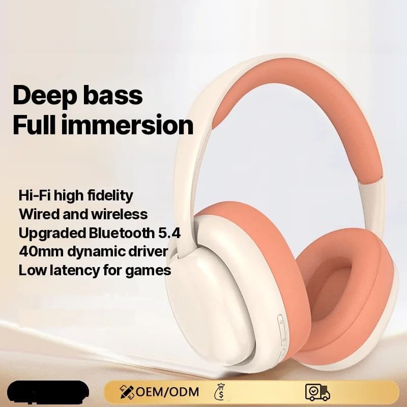 Bezdrôtové Bluetooth slúchadlá cez uši s FM rádiom a slotom na TF kartu