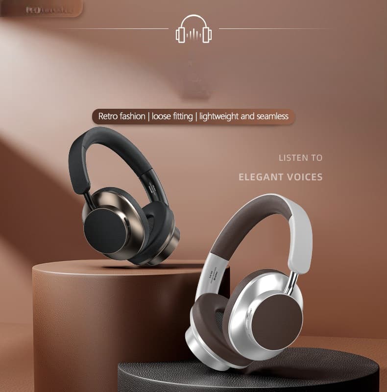 Retro slúchadlá cez uši Bluetooth s FM rádiom a slotom na TF kartu
